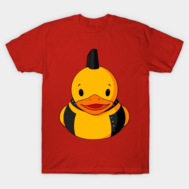 Punk Boy Rubber Duck T-Shirt by Alisha Ober Designs